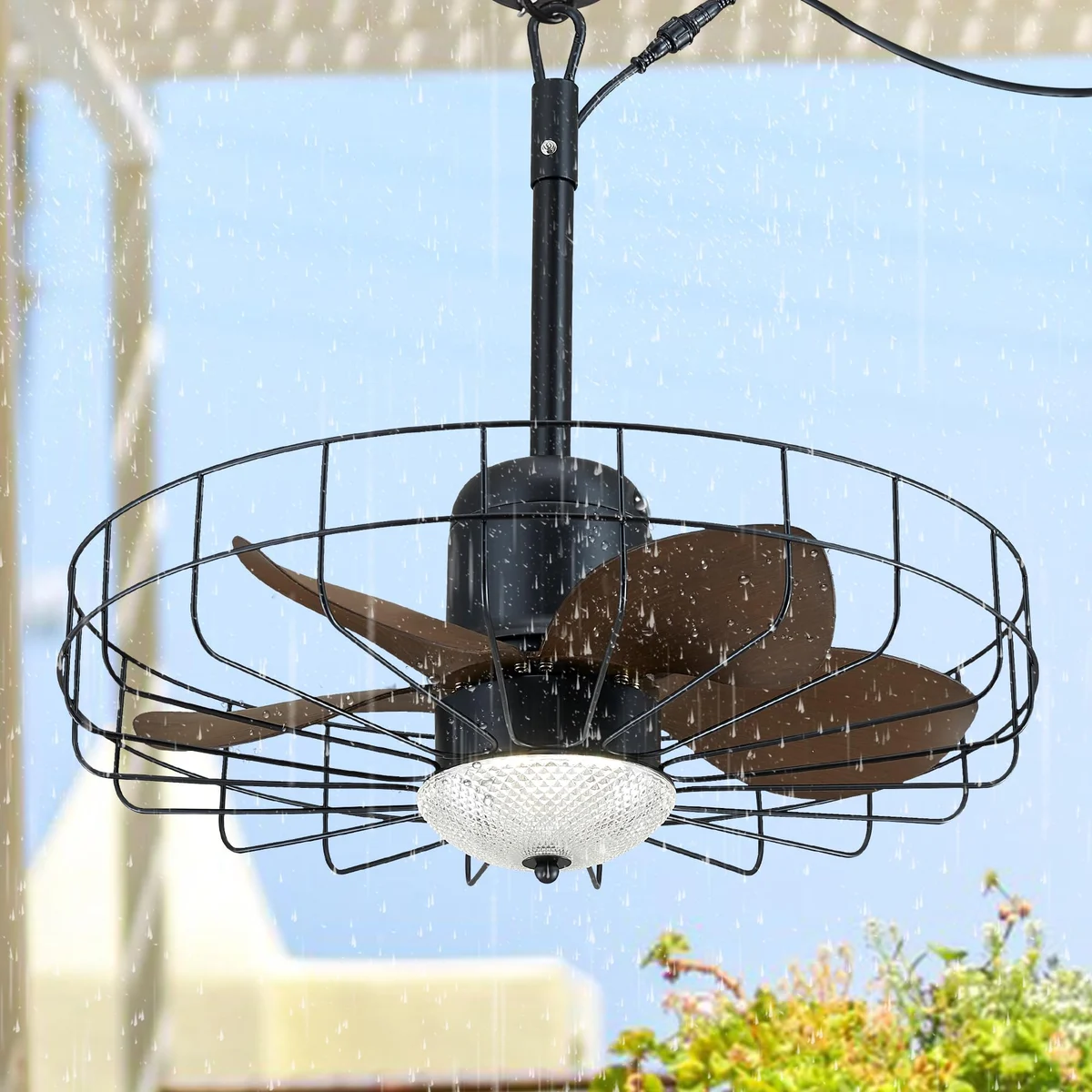 Linher F233 / F234 Caged Gazebo Fan Lights
