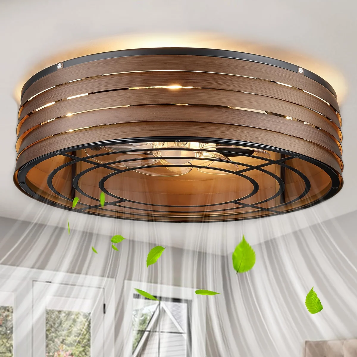 Linher F231 Dimmable Round Fan Light